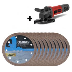 Qerato Diamantschijf 125 mm 10 stuks + gratis haakse slijper